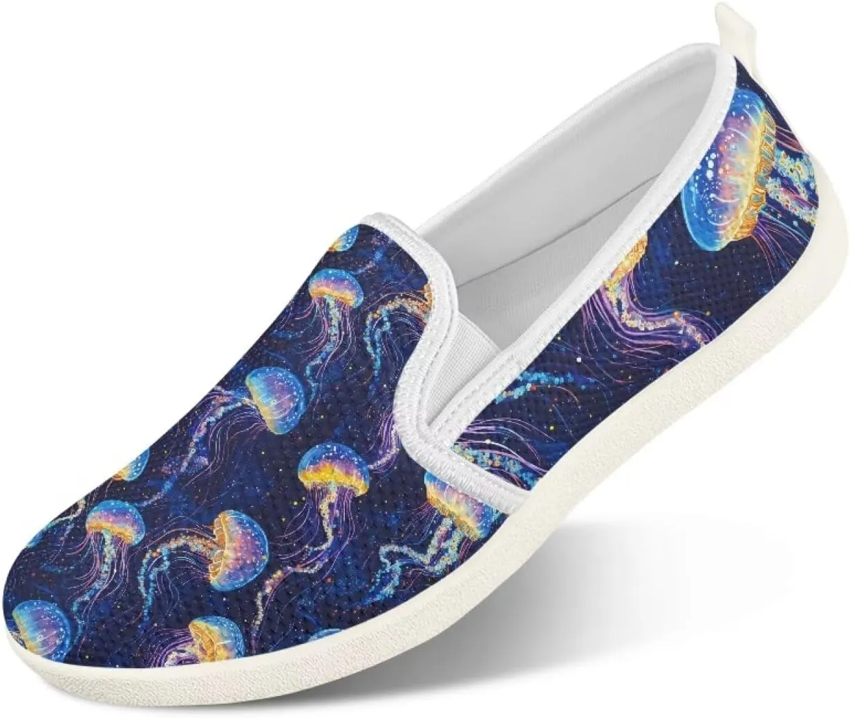 Fashion Sneakers for Women Shoes Lightweight Walking Casual Slip Ons Comfortable Art Painted Soft Athletic Travel Shoes for Ladies Sea Serise US Size 6-11