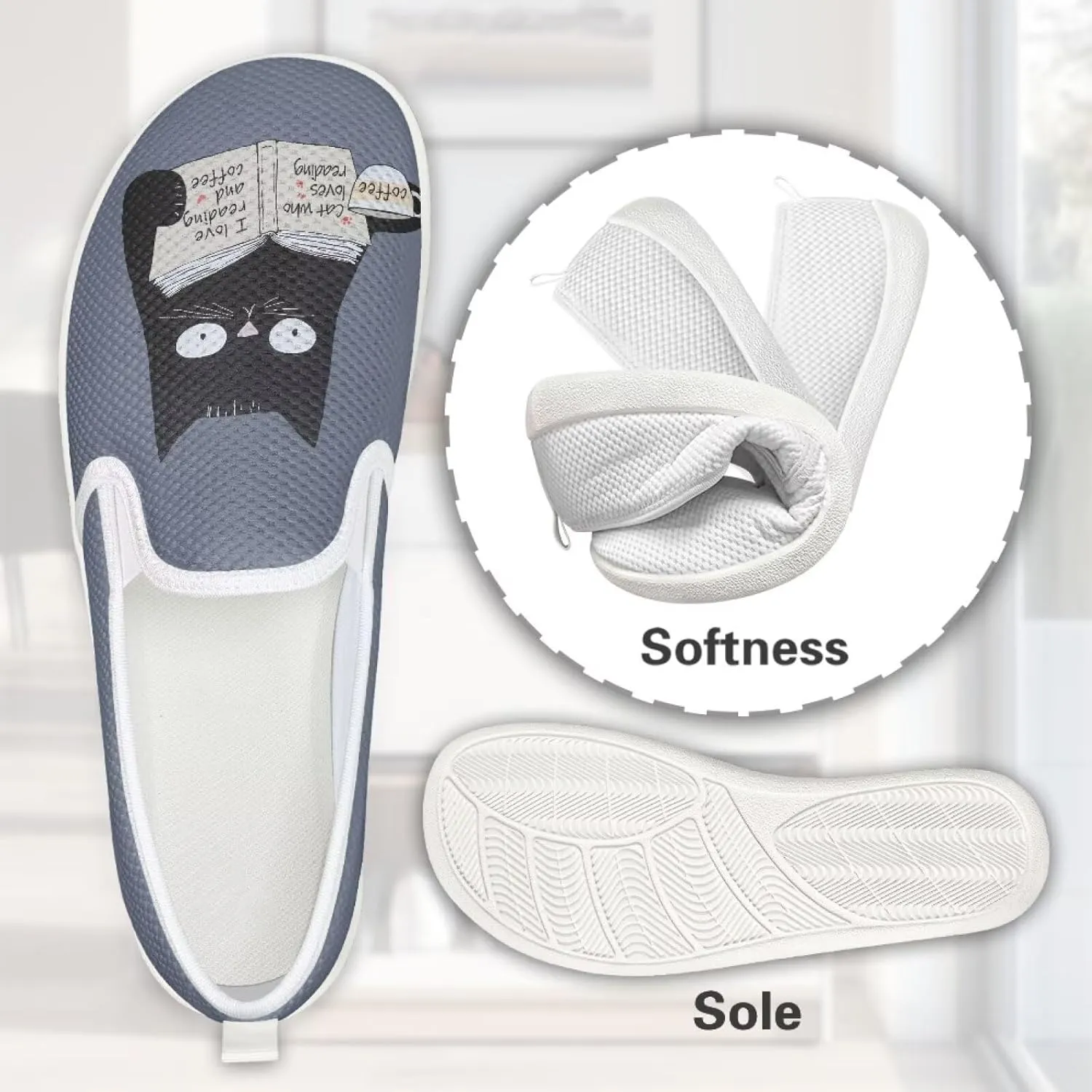 Fashion Sneakers for Women Shoes Lightweight Walking Casual Slip Ons Comfortable Art Painted Soft Athletic Travel Shoes for Ladies Sea Serise US Size 6-11