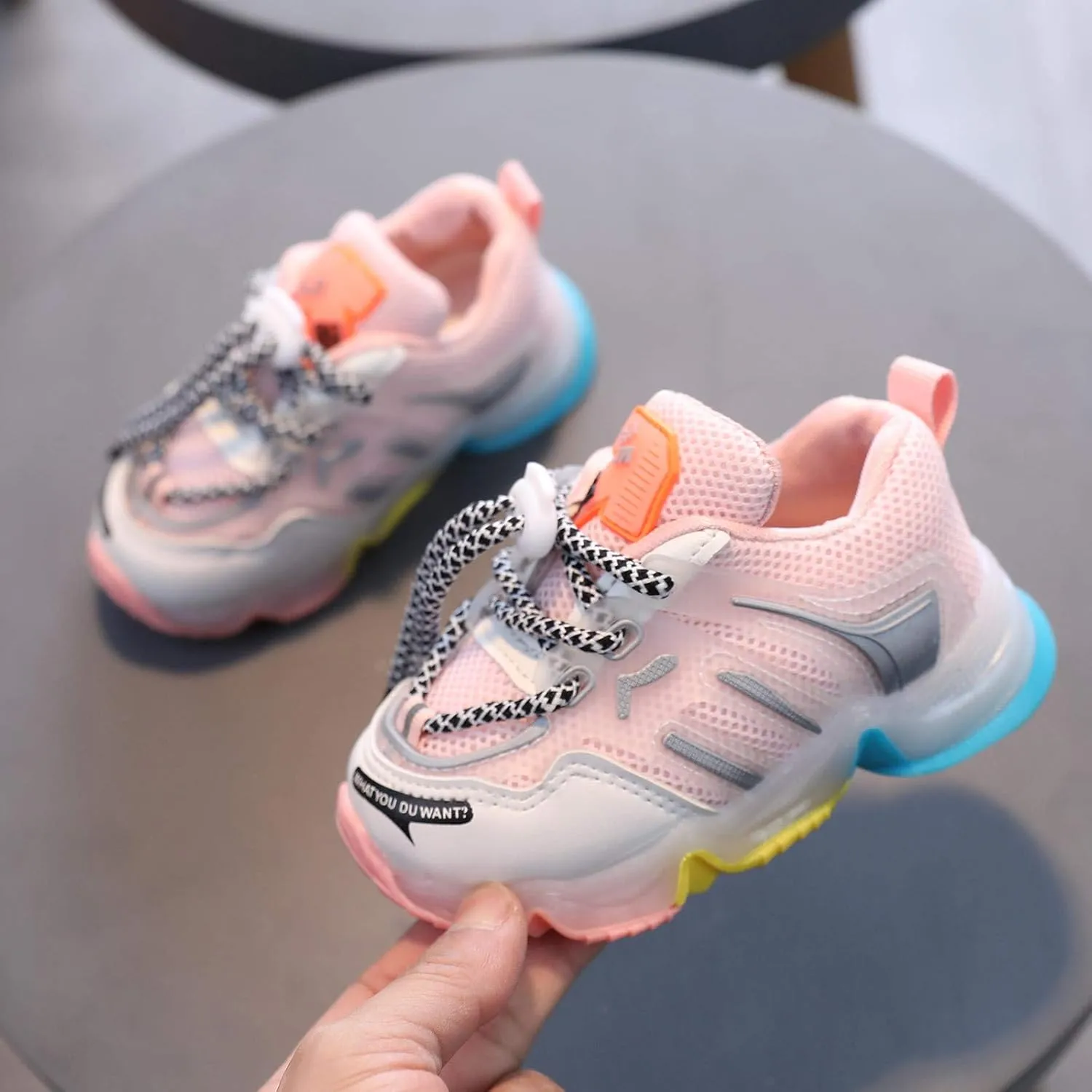 Fashion Trainers LED Breathable Luminous Sneakers for 15M-6Years Little Kids Toddler Baby Girls Boys Light Up Crib Shoes