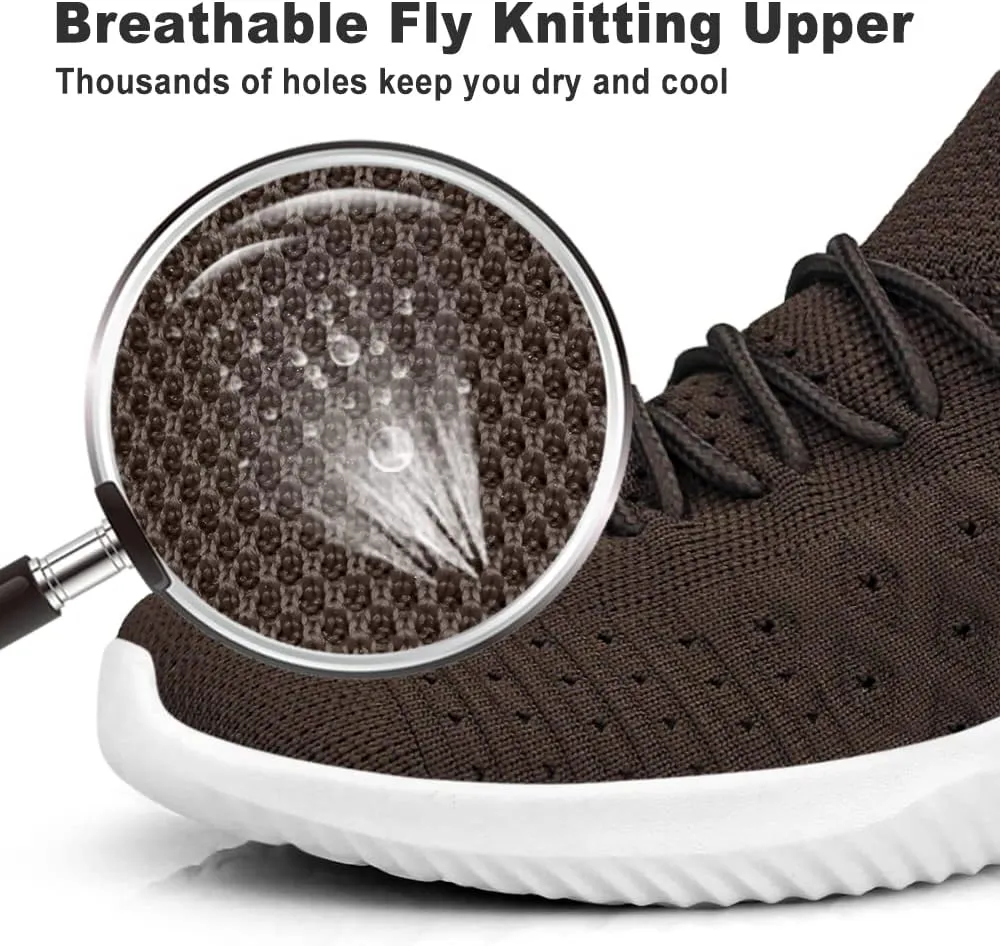 Feethit Mens Slip On Walking Shoes Lightweight Breathable Non Slip Running Shoes Comfortable Fashion Sneakers for Men