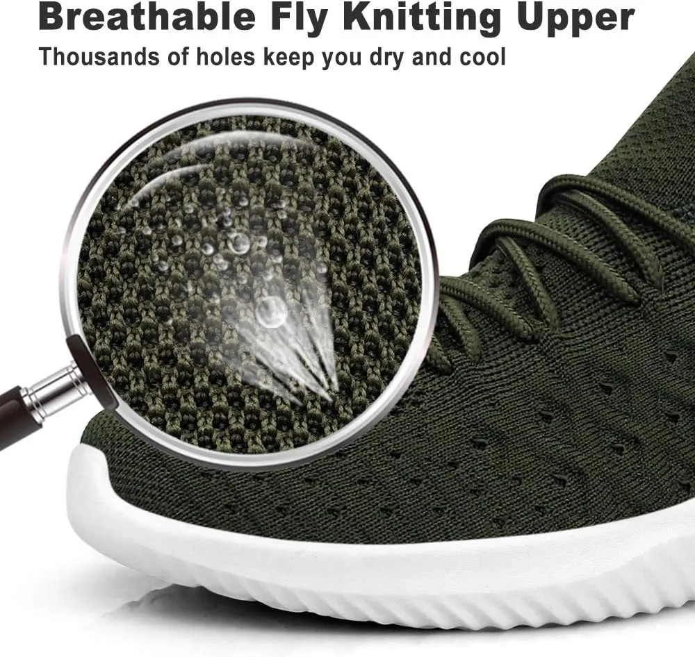 Feethit Mens Slip On Walking Shoes Lightweight Breathable Non Slip Running Shoes Comfortable Fashion Sneakers for Men