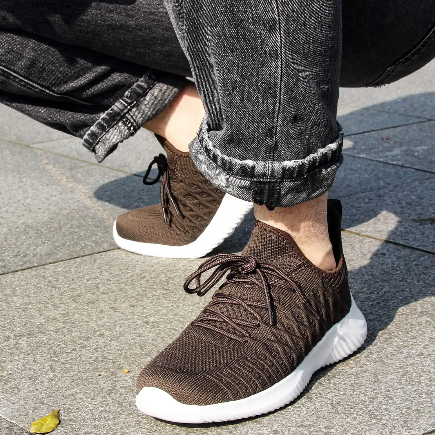 Feethit Mens Slip On Walking Shoes Lightweight Breathable Non Slip Running Shoes Comfortable Fashion Sneakers for Men