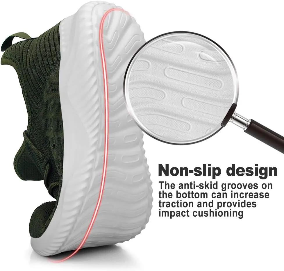 Feethit Mens Slip On Walking Shoes Lightweight Breathable Non Slip Running Shoes Comfortable Fashion Sneakers for Men