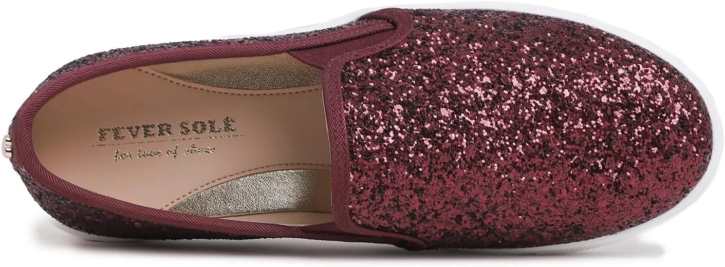 FEVERSOLE Women's Fashion Slip-On Sneaker Casual Flat Loafers