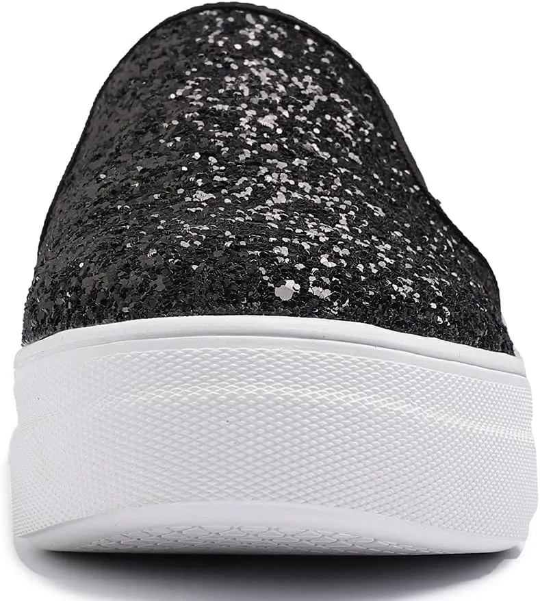 FEVERSOLE Women's Fashion Slip On Sneaker Casual Platform Loafers