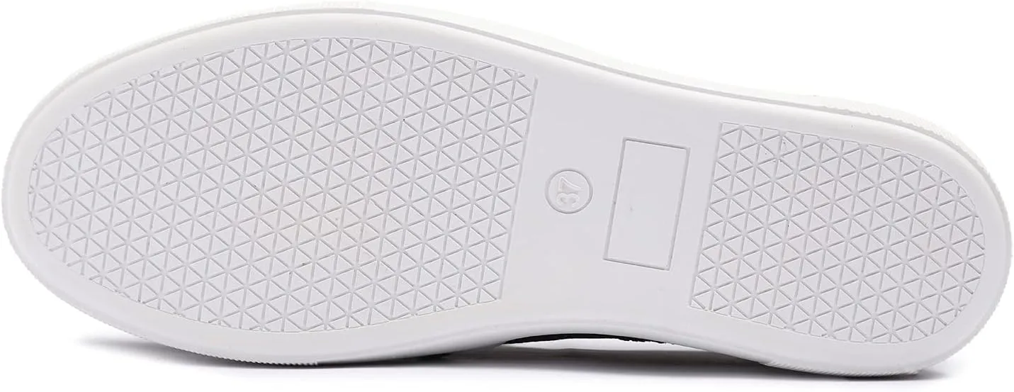 FEVERSOLE Women's Fashion Slip On Sneaker Casual Platform Loafers