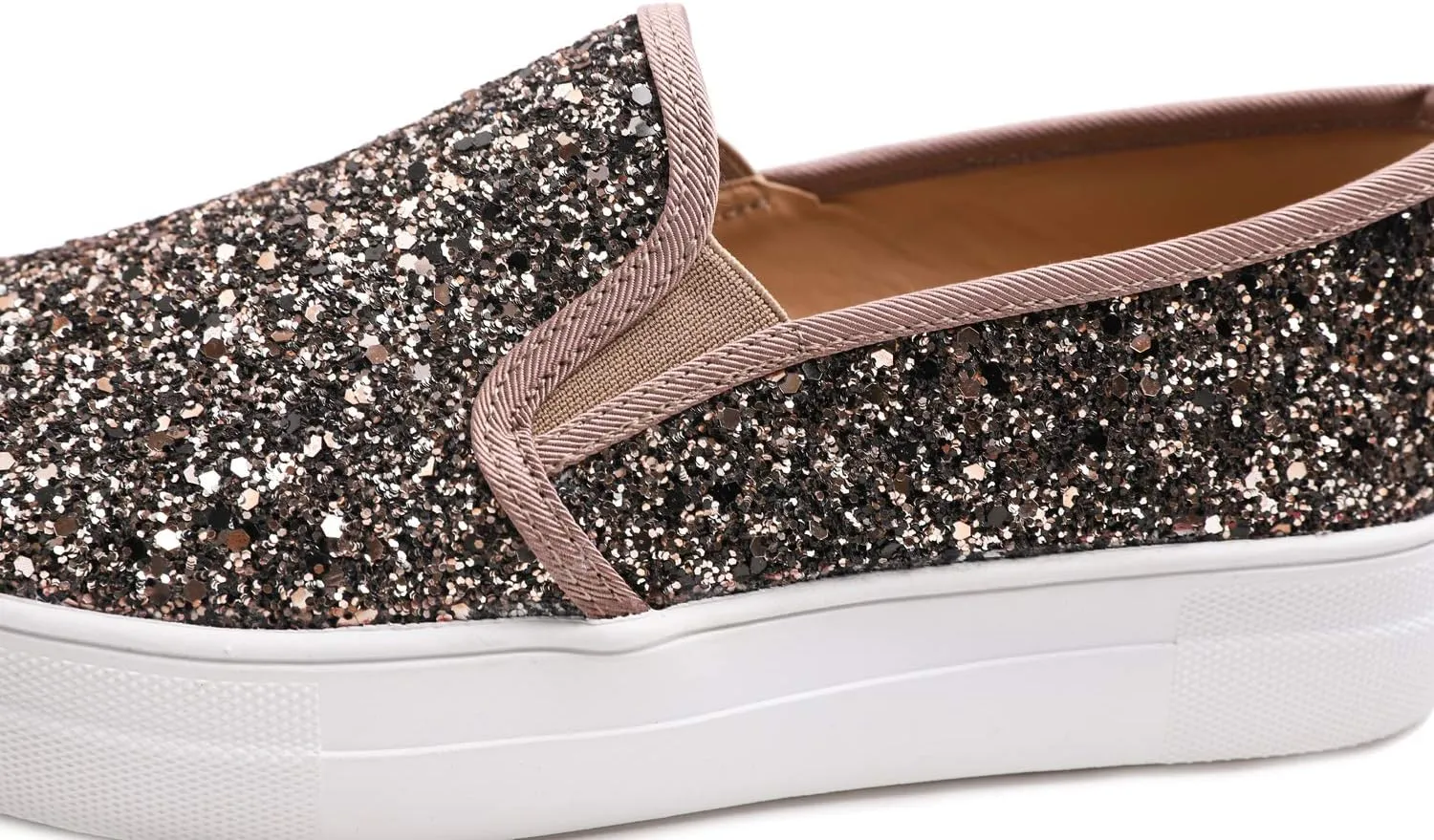 FEVERSOLE Women's Fashion Slip On Sneaker Casual Platform Loafers