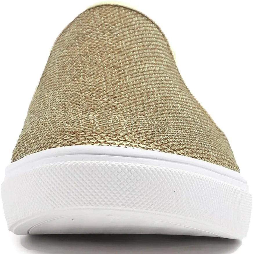 FEVERSOLE Women's Fashion Sparkle Sequin Embellished Sneaker Party Holiday Casual Shoes