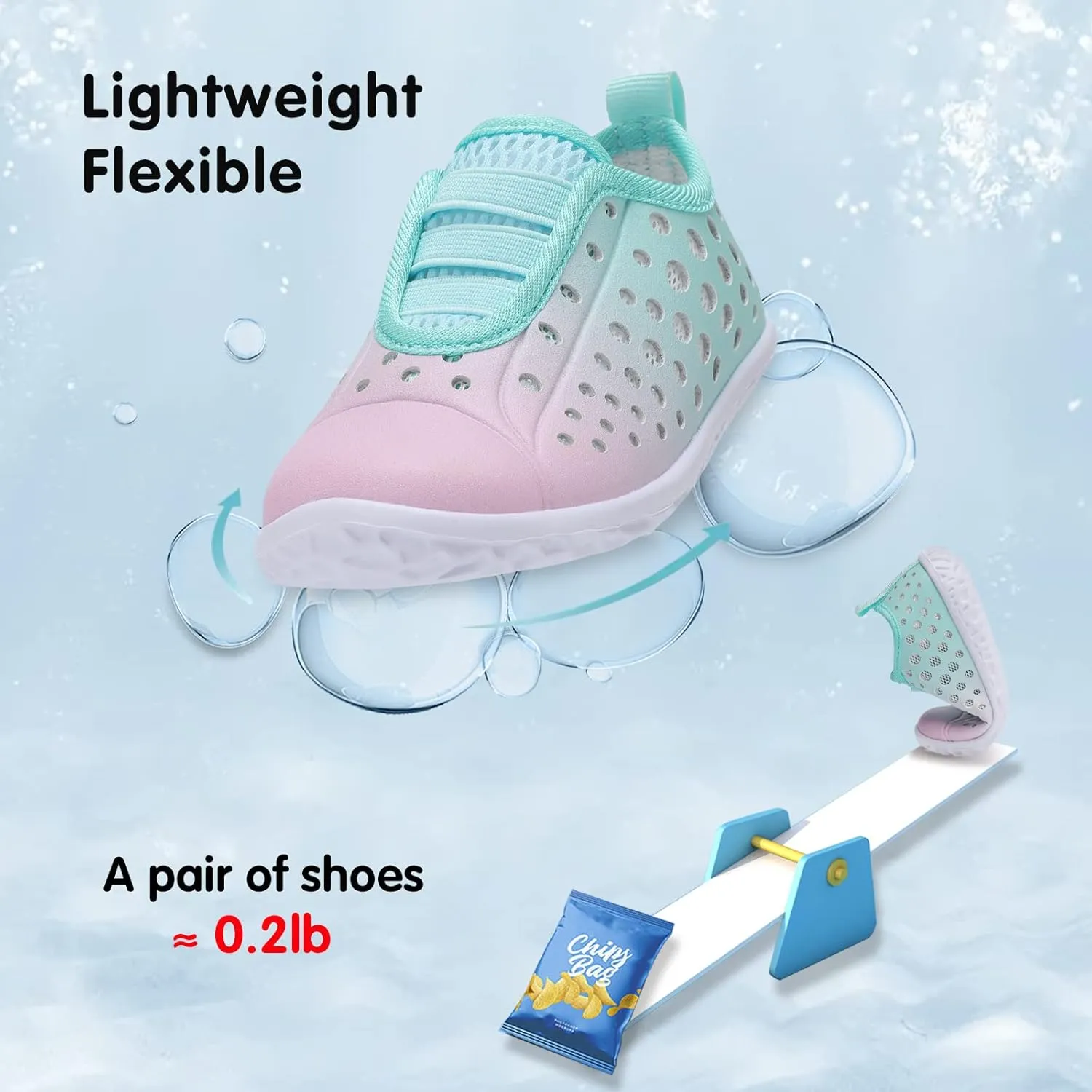 Fires Kids Water Shoes Boys Girls Quick Dry Breathable Barefoot Water Socks for Beach Swim Slip-on Sneakers Lightweight Flexible Toddler Sandals Indoor/Outdoor