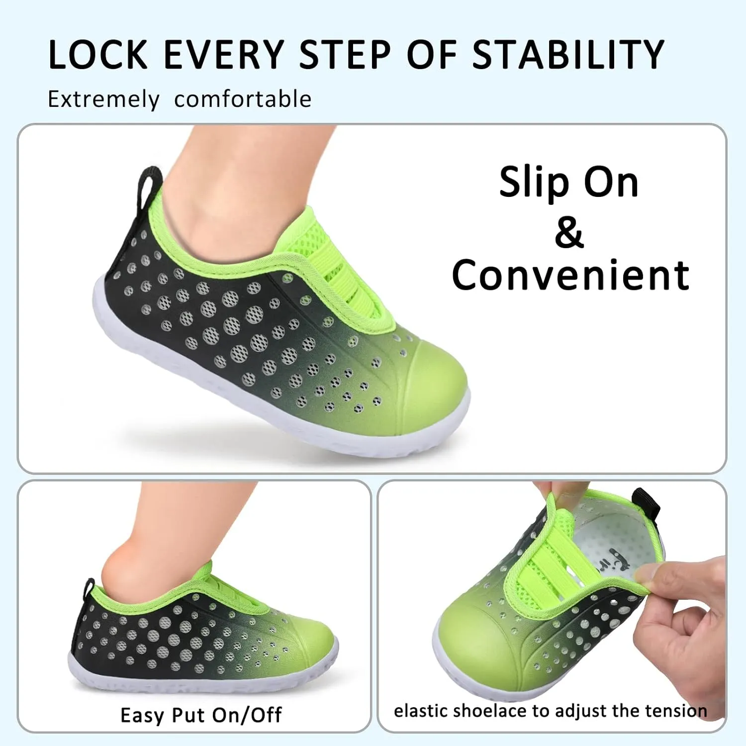 Fires Kids Water Shoes Boys Girls Quick Dry Breathable Barefoot Water Socks for Beach Swim Slip-on Sneakers Lightweight Flexible Toddler Sandals Indoor/Outdoor