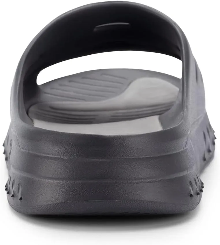 FitVille Men's Recovery Slide Sandals ArchMax Cushioned Athletic Sandals for All Day Comfort