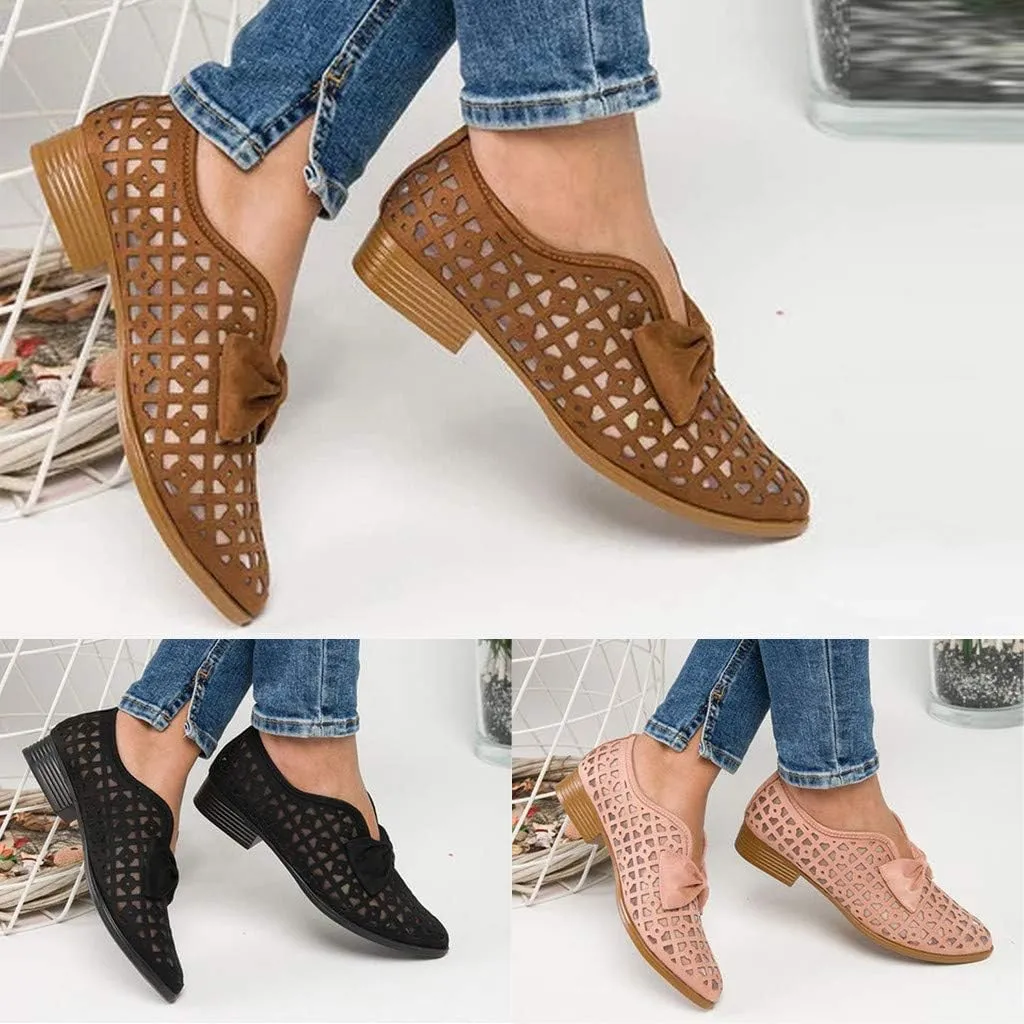 Gibobby Sandals for Women Platform,Womens Casual Round Toe Breathable Wedges Bowknot Hollow Out Walking Beach Shoes