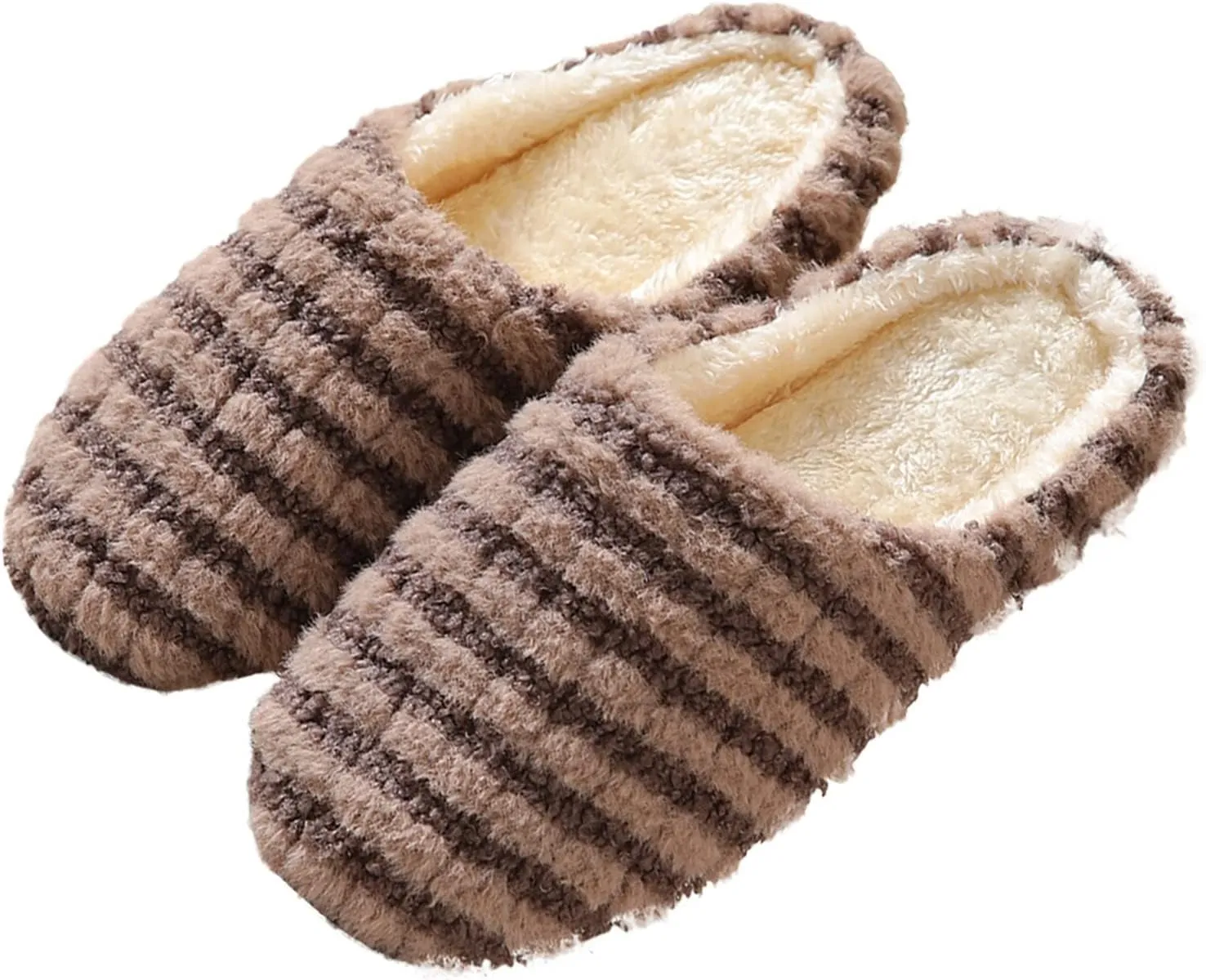 Gibobby Women's & Girls' Christmas Slippers - Pink, Faux Fur, Memory Foam, Open Toe, Slip-On, Winter, Size US Women's Big Kid & Adult
