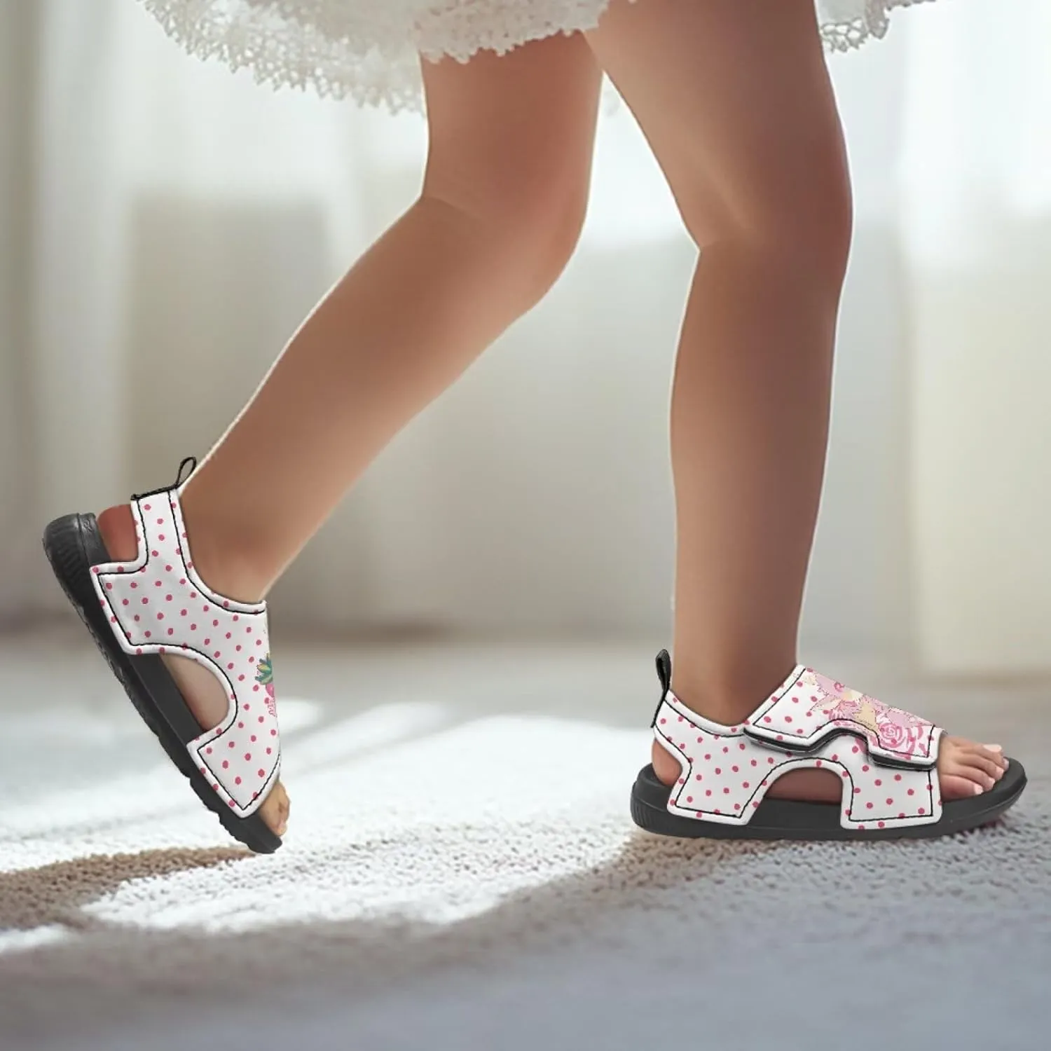 Girls Ladybug Sandals Kids Toddler Summer Hiking Water Shoes Open Toe Athletic Outdoor Sport Sandals