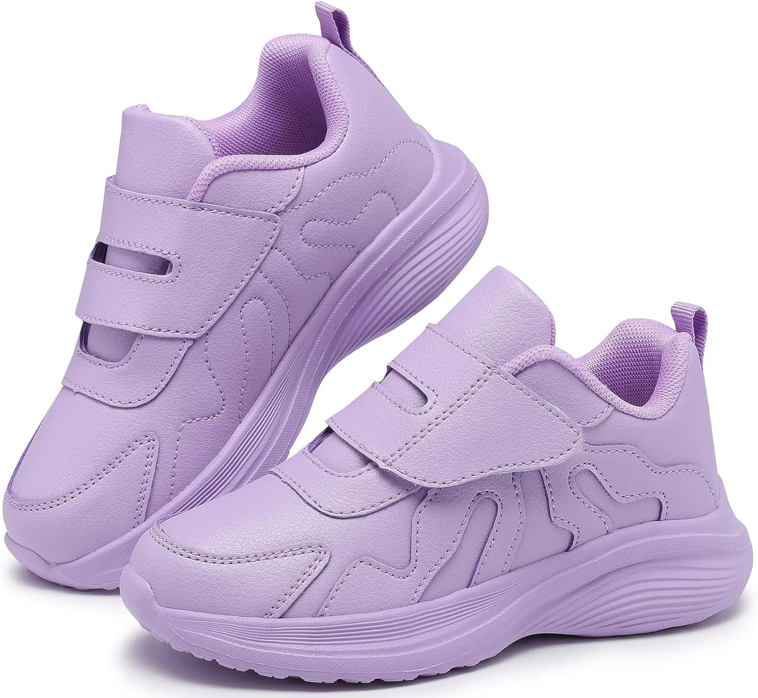 Girls Sneakers Boys Shoes Lightweight Fashion Dual Hook and Loops Kids Running Shoes
