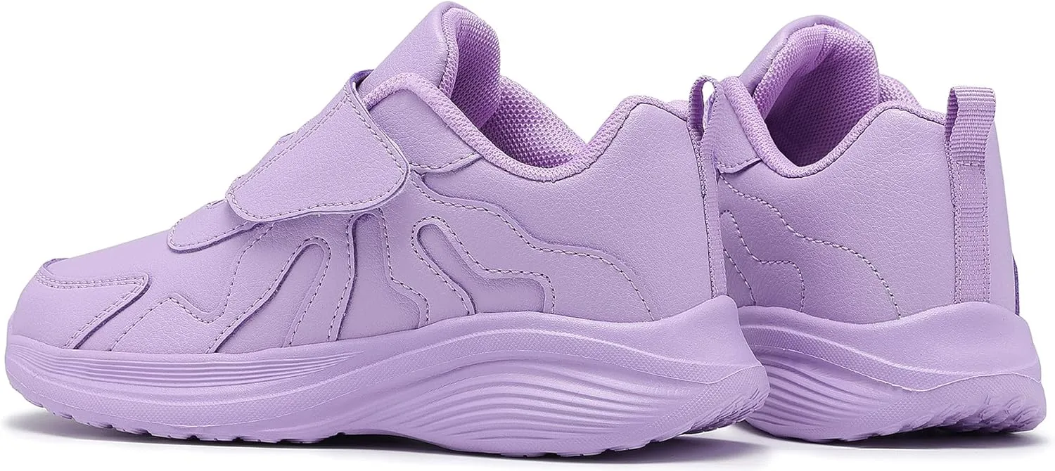 Girls Sneakers Boys Shoes Lightweight Fashion Dual Hook and Loops Kids Running Shoes