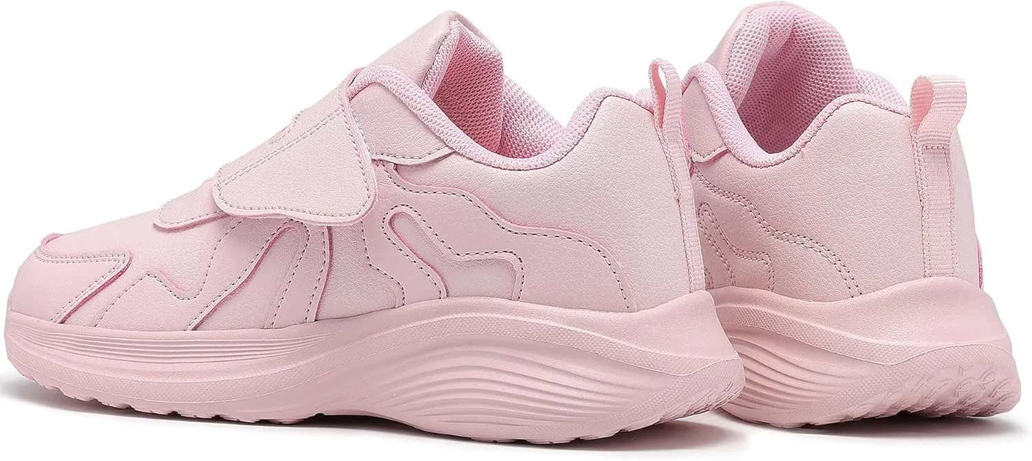 Girls Sneakers Boys Shoes Lightweight Fashion Dual Hook and Loops Kids Running Shoes