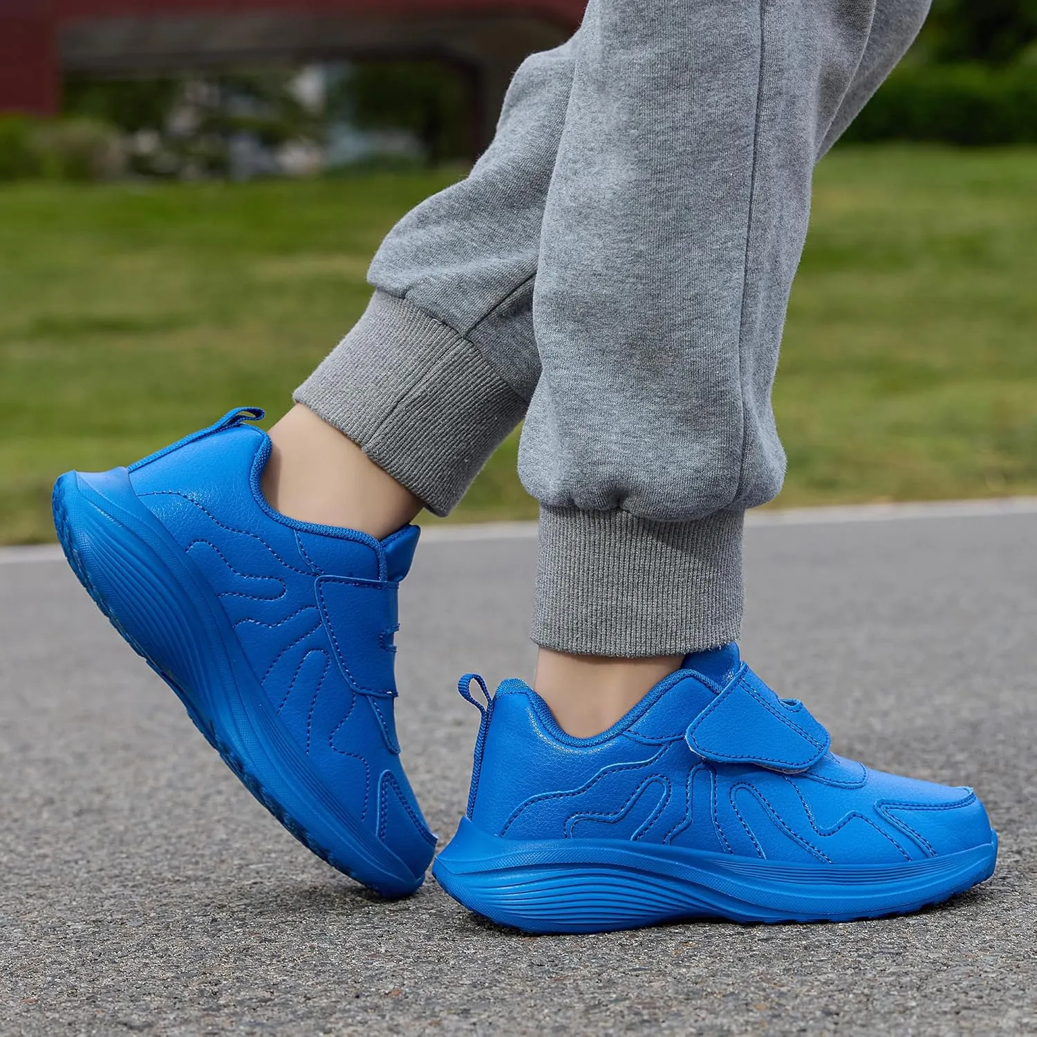 Girls Sneakers Boys Shoes Lightweight Fashion Dual Hook and Loops Kids Running Shoes