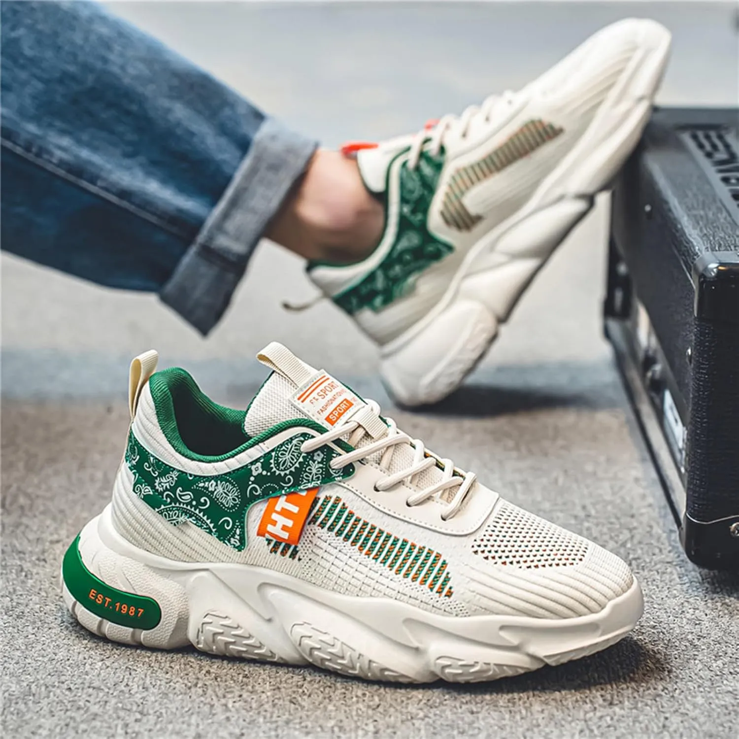 GSIGUL Men's Road Running Shoes Tennis Walking Shoes Cushioning Mens Sneaker Athletic Casual Shoes for Men