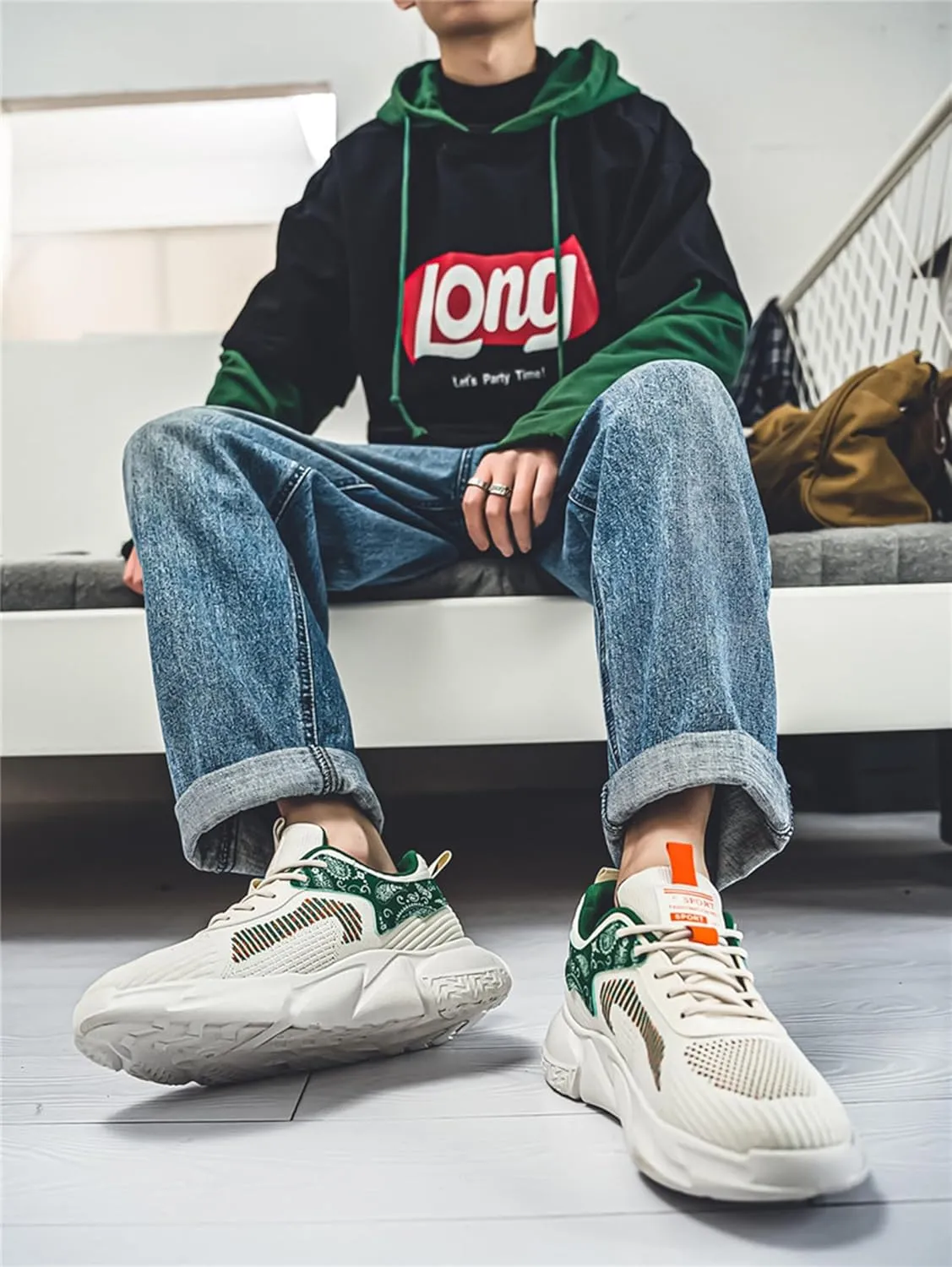 GSIGUL Men's Road Running Shoes Tennis Walking Shoes Cushioning Mens Sneaker Athletic Casual Shoes for Men