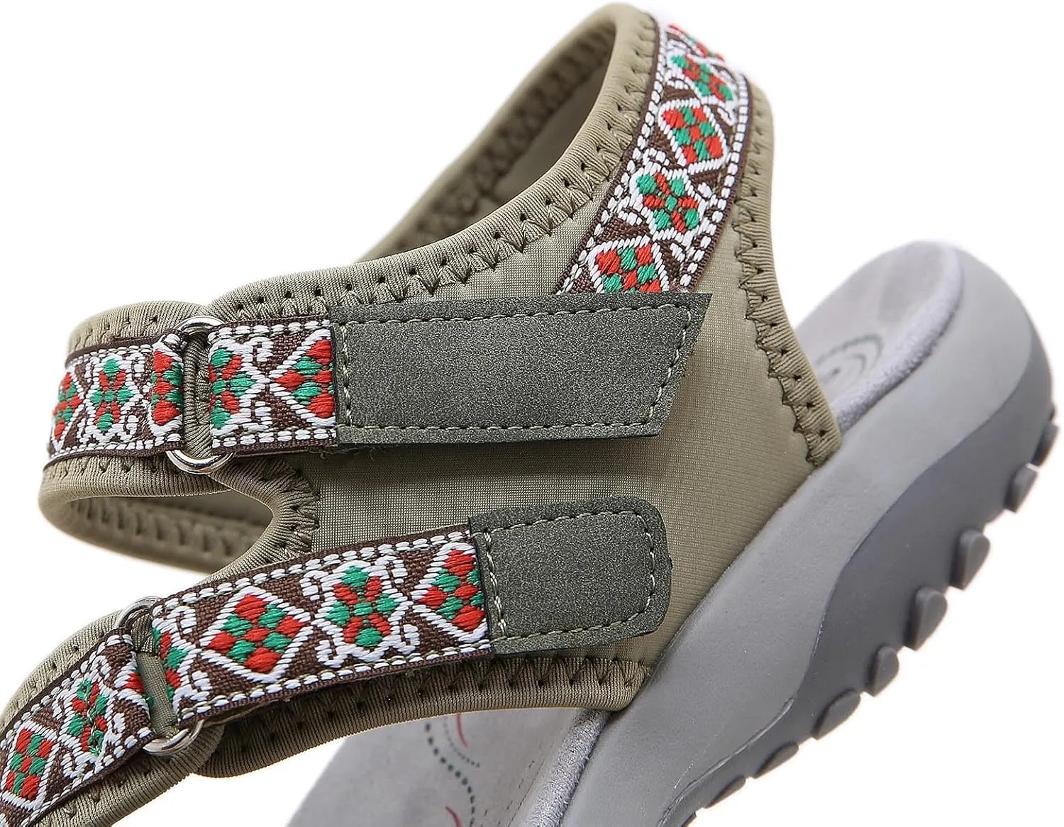 Hiking Sandals Women Waterproof Comfortable Walking Sandal with Adjustable Hook and Loop Strap Summer Beach Outdoor Water Shoes