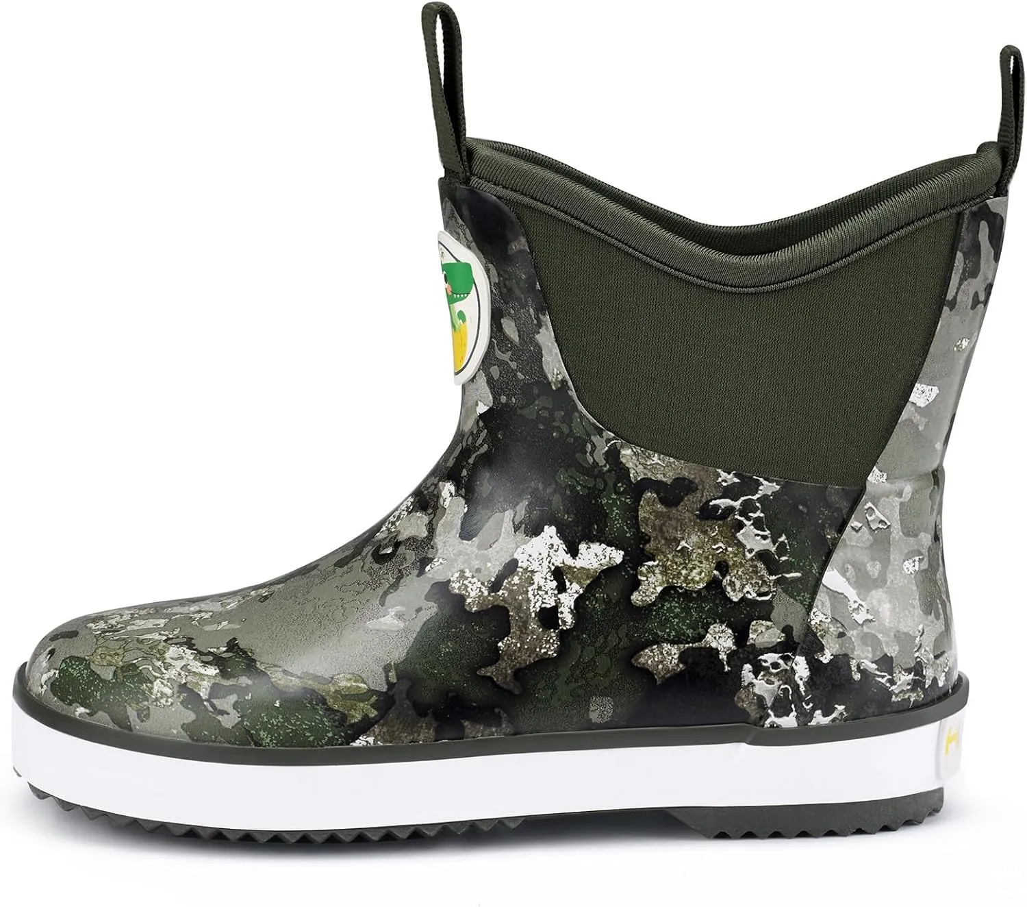 HISEA Kid's Deck Boots Waterproof Lightweight Ankle Rain Boots for Boys Girls Rubber Boots Non-slip Child Rain Shoes