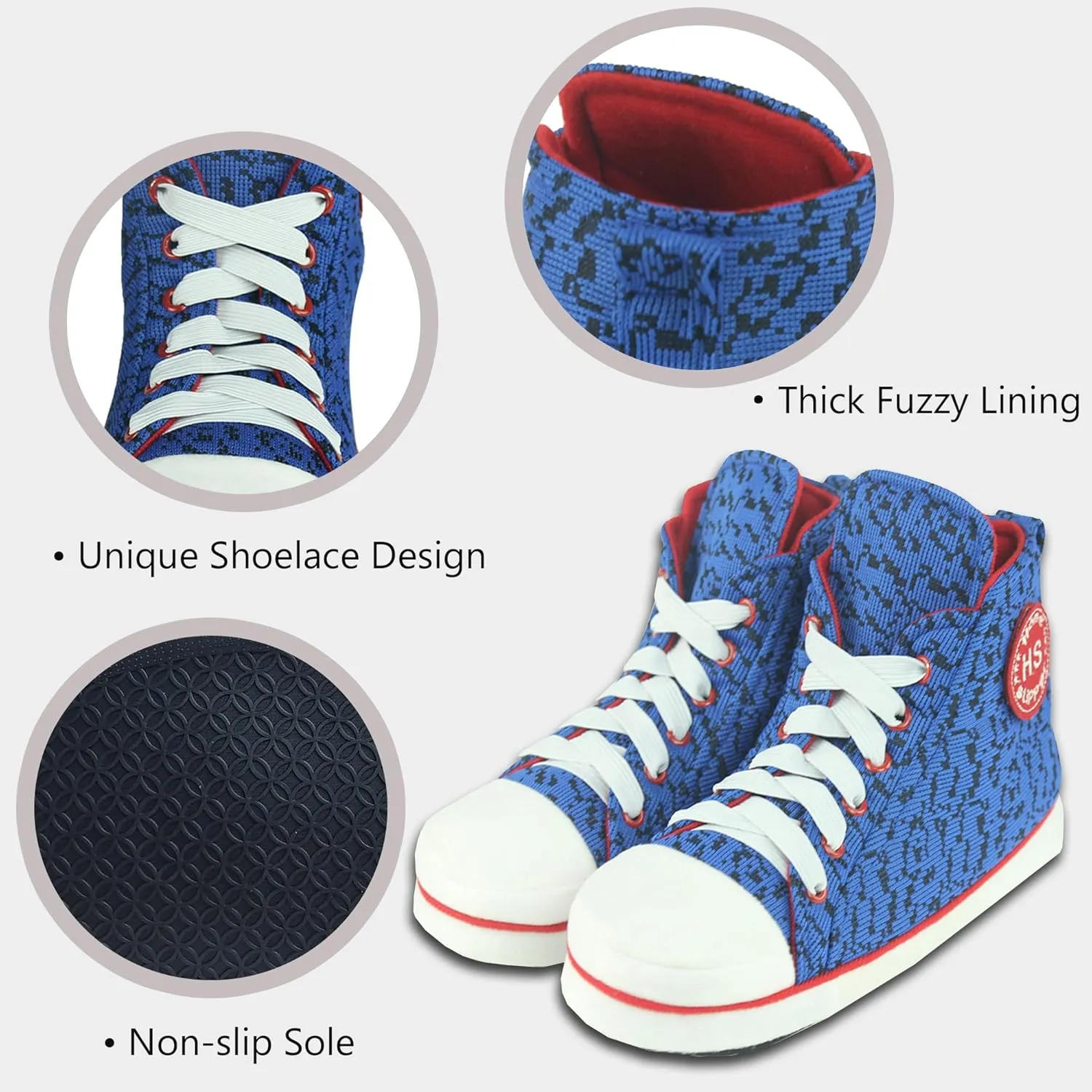 Home Slipper Men's Indoor House Sneakers Slippers, Fun Non-Slip Fashion Boots