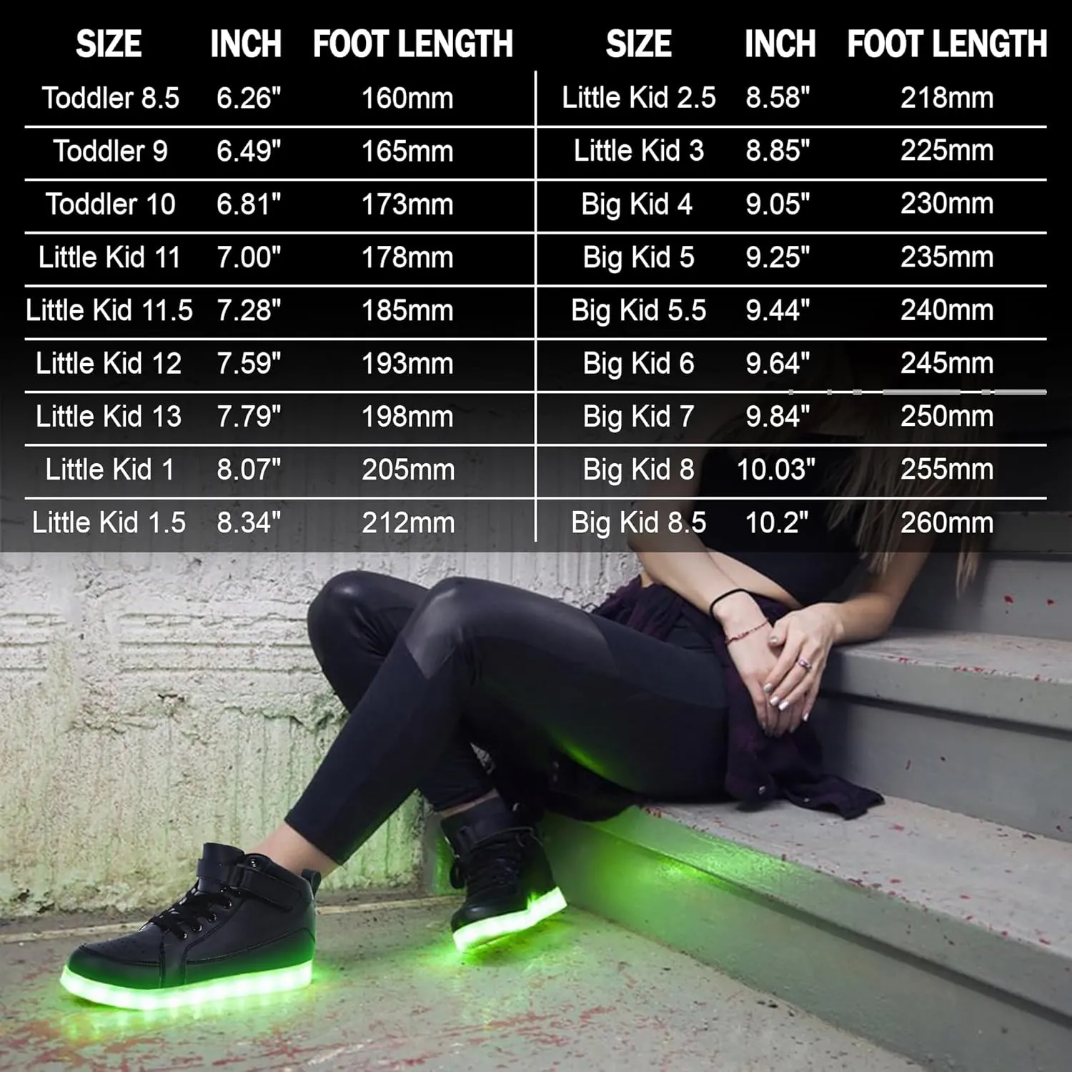 IGxx LED Shoes for Kids Light Up Shoes Boys Girls Fashion High Top LED Lights Sneakers Kids Glowing