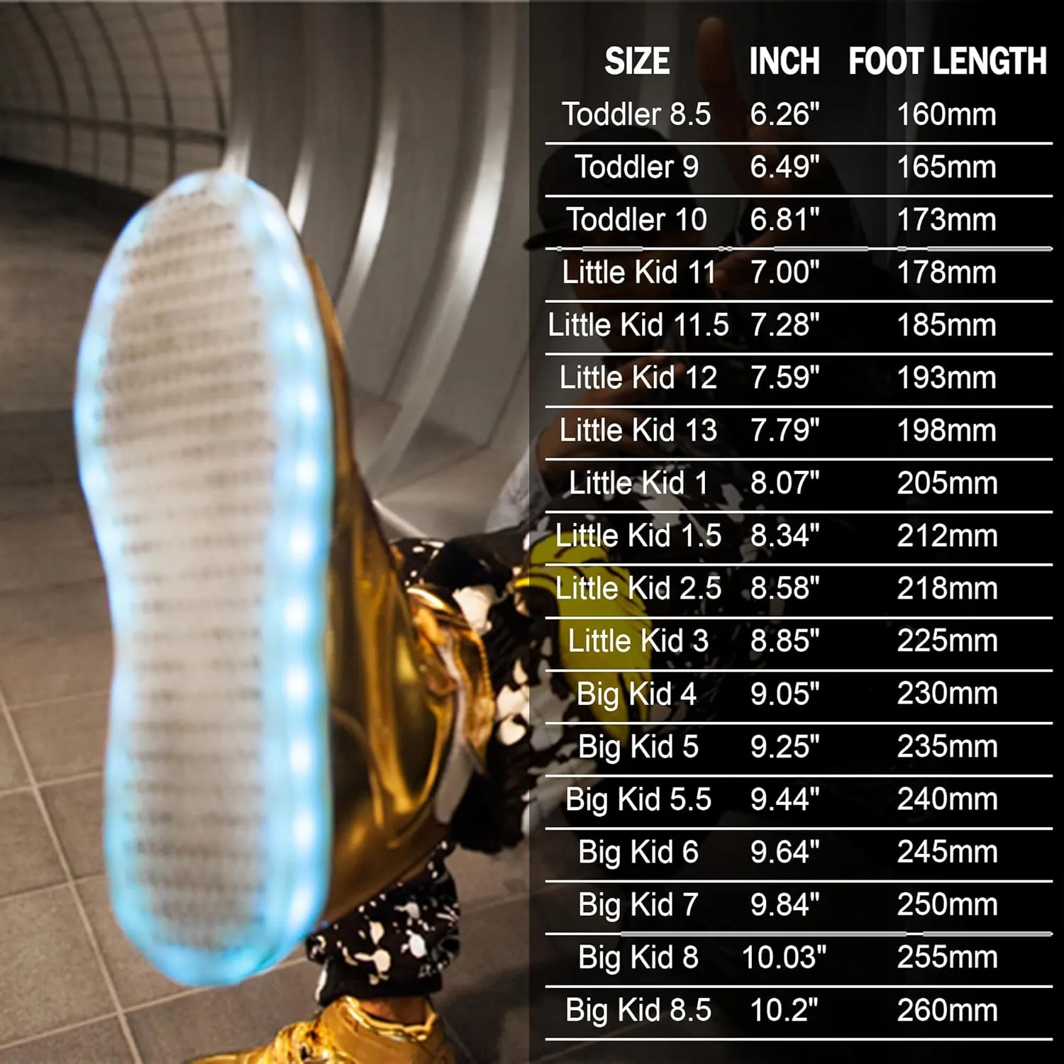 IGxx LED Shoes for Kids Light Up Shoes Boys Girls Fashion High Top LED Lights Sneakers Kids Glowing