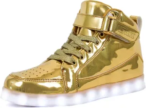 IGxx LED Shoes for Kids Light Up Shoes Boys Girls Fashion High Top LED Lights Sneakers Kids Glowing