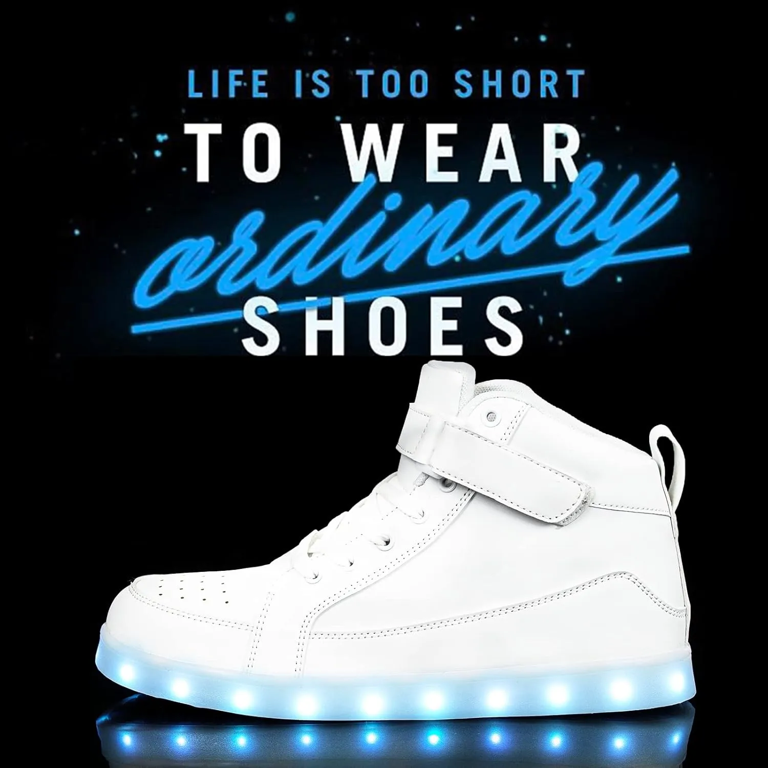 IGxx LED Shoes for Kids Light Up Shoes Boys Girls Fashion High Top LED Lights Sneakers Kids Glowing