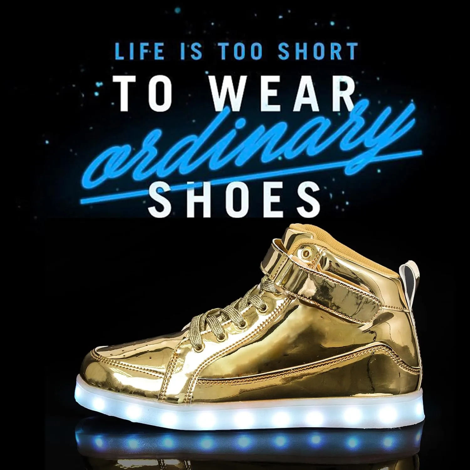 IGxx LED Shoes for Kids Light Up Shoes Boys Girls Fashion High Top LED Lights Sneakers Kids Glowing