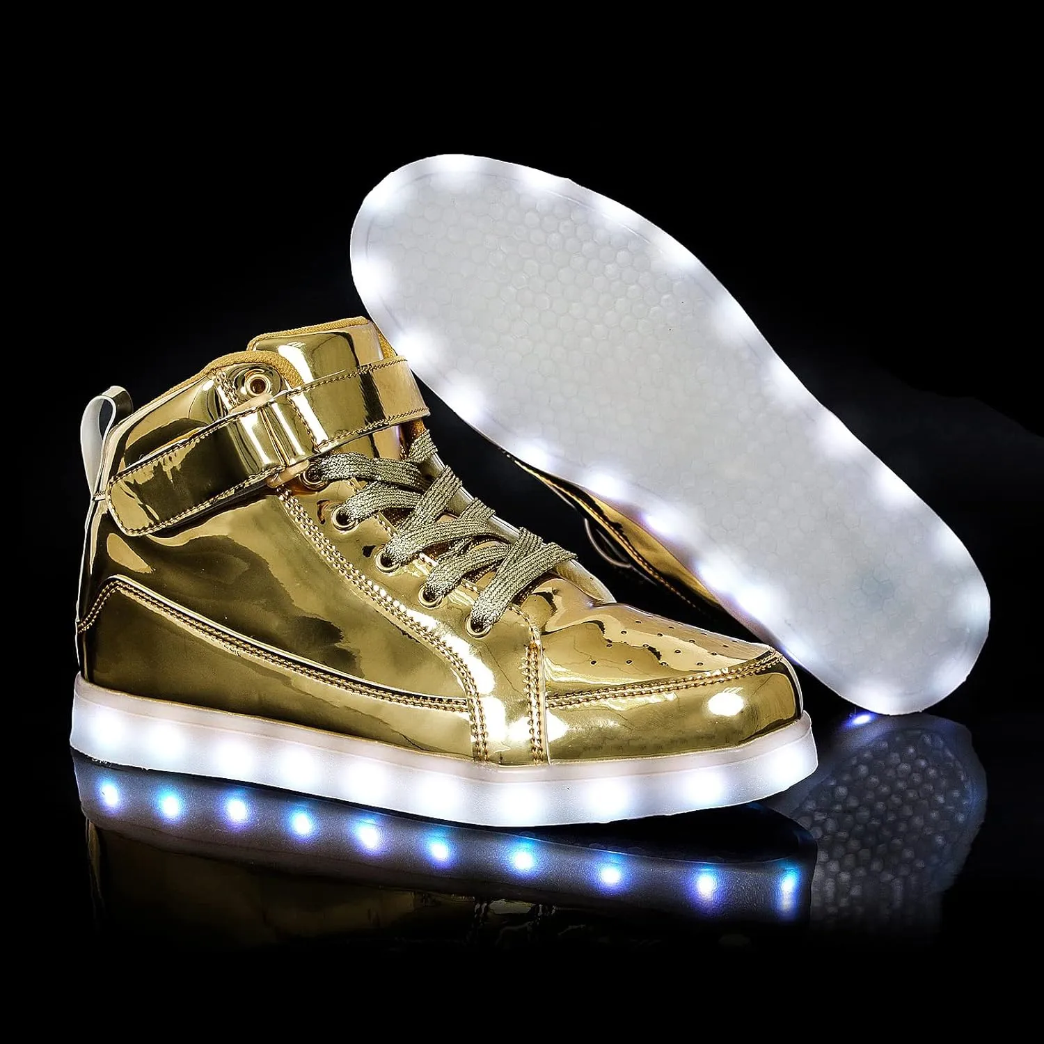 IGxx LED Shoes for Kids Light Up Shoes Boys Girls Fashion High Top LED Lights Sneakers Kids Glowing