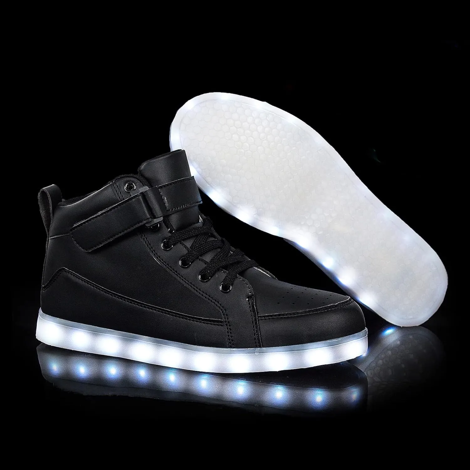 IGxx LED Shoes for Kids Light Up Shoes Boys Girls Fashion High Top LED Lights Sneakers Kids Glowing