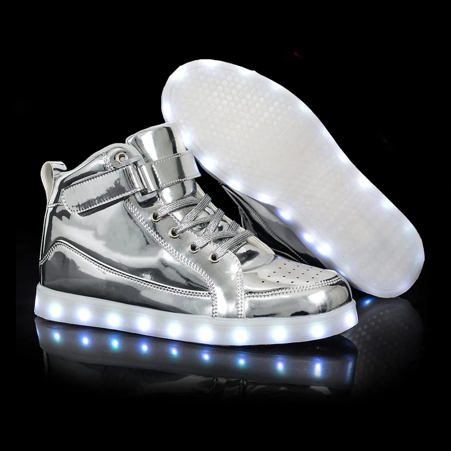 IGxx LED Shoes for Kids Light Up Shoes Boys Girls Fashion High Top LED Lights Sneakers Kids Glowing