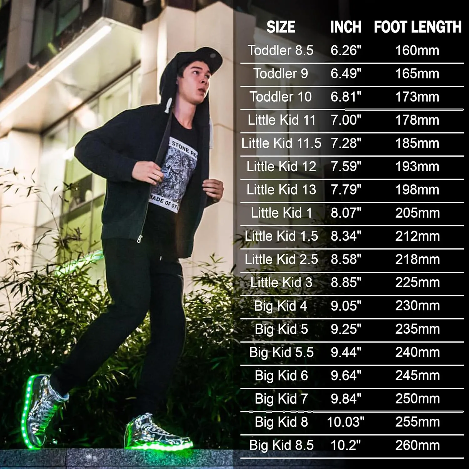 IGxx LED Shoes for Kids Light Up Shoes Boys Girls Fashion High Top LED Lights Sneakers Kids Glowing