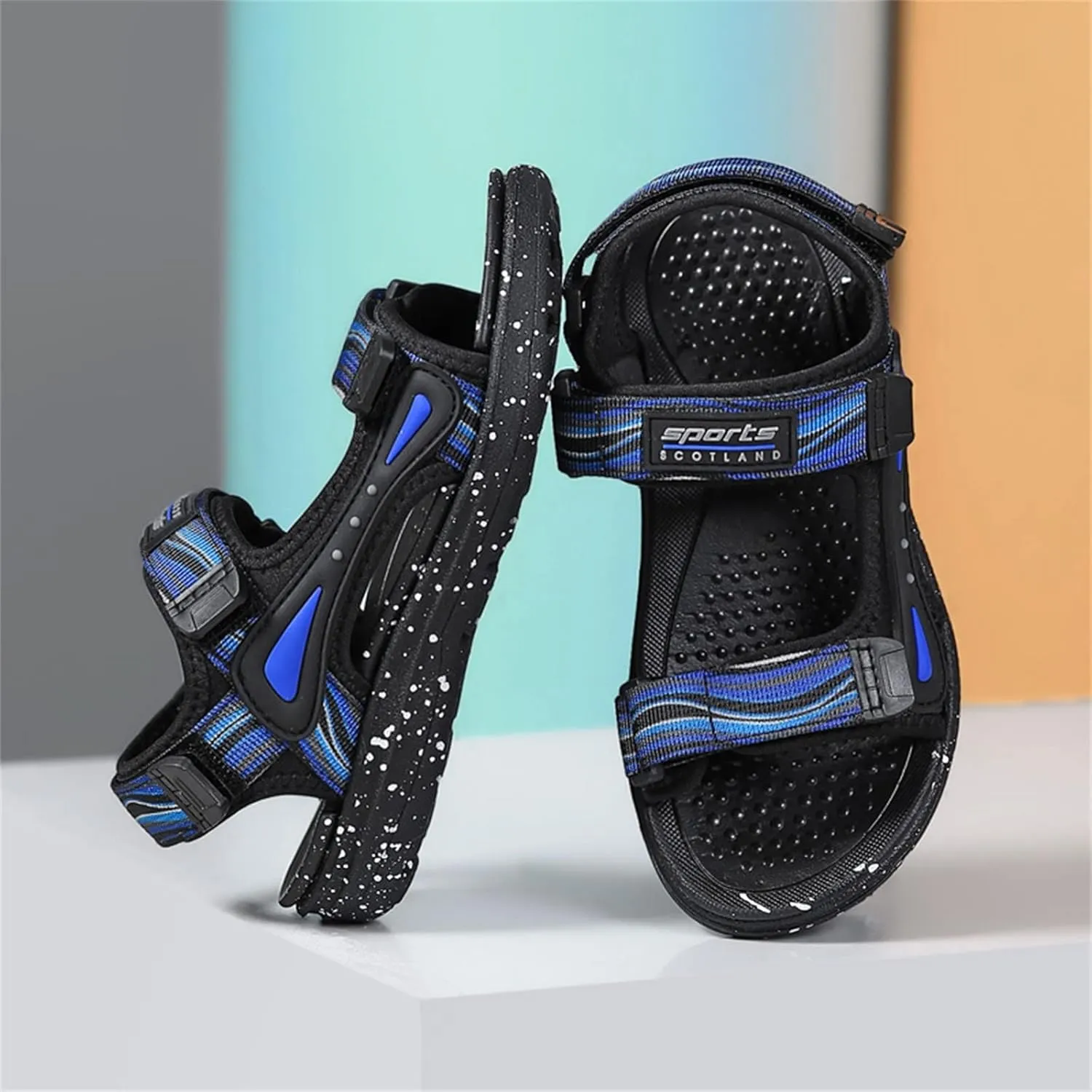 Kids Boys Summer Sports Sandals Outdoor Hiking Beach Open Toe Lightweight Breathable Non Slip Casual Walking Shoes