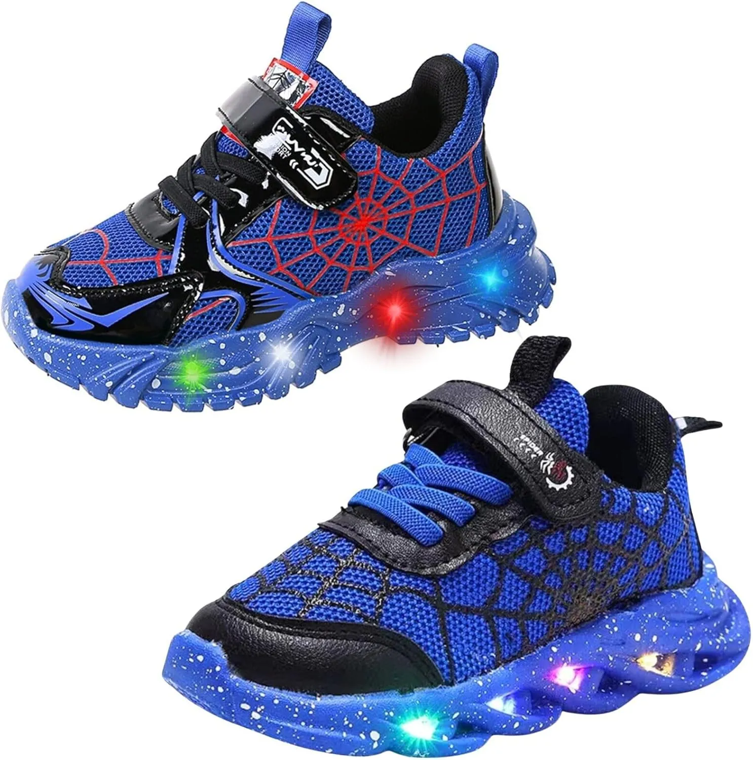 Kids Light Up Shoes Baby Toddler Boys Trainers Luminous Flashing Cartoon Athletic Running Sport Sneaker