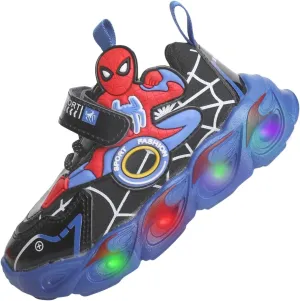 Kids Light Up Shoes Baby Toddler Boys Trainers Luminous Flashing Cartoon Athletic Running Sport Sneaker