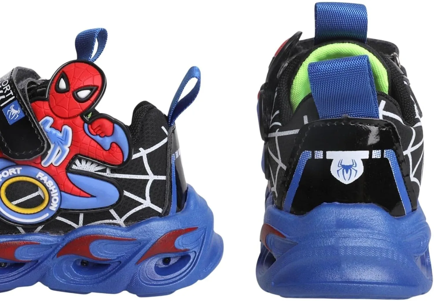 Kids Light Up Shoes Baby Toddler Boys Trainers Luminous Flashing Cartoon Athletic Running Sport Sneaker