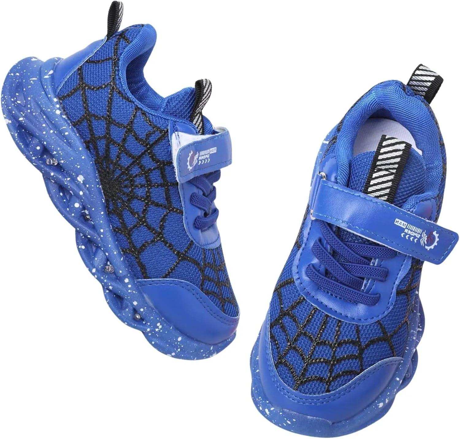 Kids Light Up Shoes Baby Toddler Boys Trainers Luminous Flashing Cartoon Athletic Running Sport Sneaker