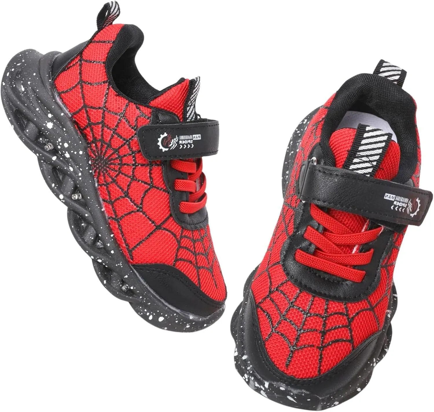 Kids Light Up Shoes Baby Toddler Boys Trainers Luminous Flashing Cartoon Athletic Running Sport Sneaker