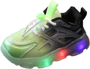 Kids Light Up Shoes Toddler Boys LED Luminous Running Trainers artoon Mesh Breathable Sports Walking Sneaker