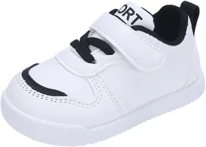 Kids Running Sport Shoes Baby Boys Girls Hook and Loops Ankle Flat Sneaker Light Breathable Comfy Casual Shoes Fashion