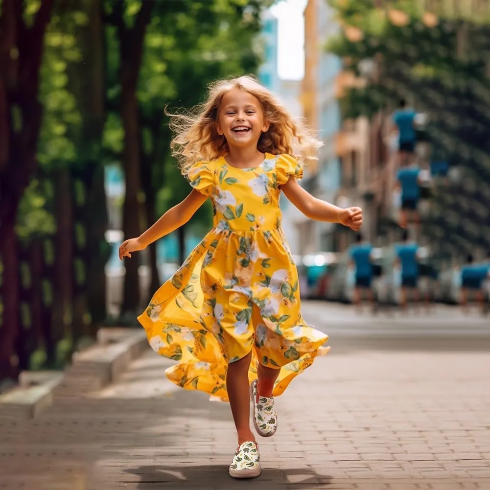 Kids Shoes Slip on Casual Loafers Boys Girls Art Painted Comfortable Fashion Walking Sneakers