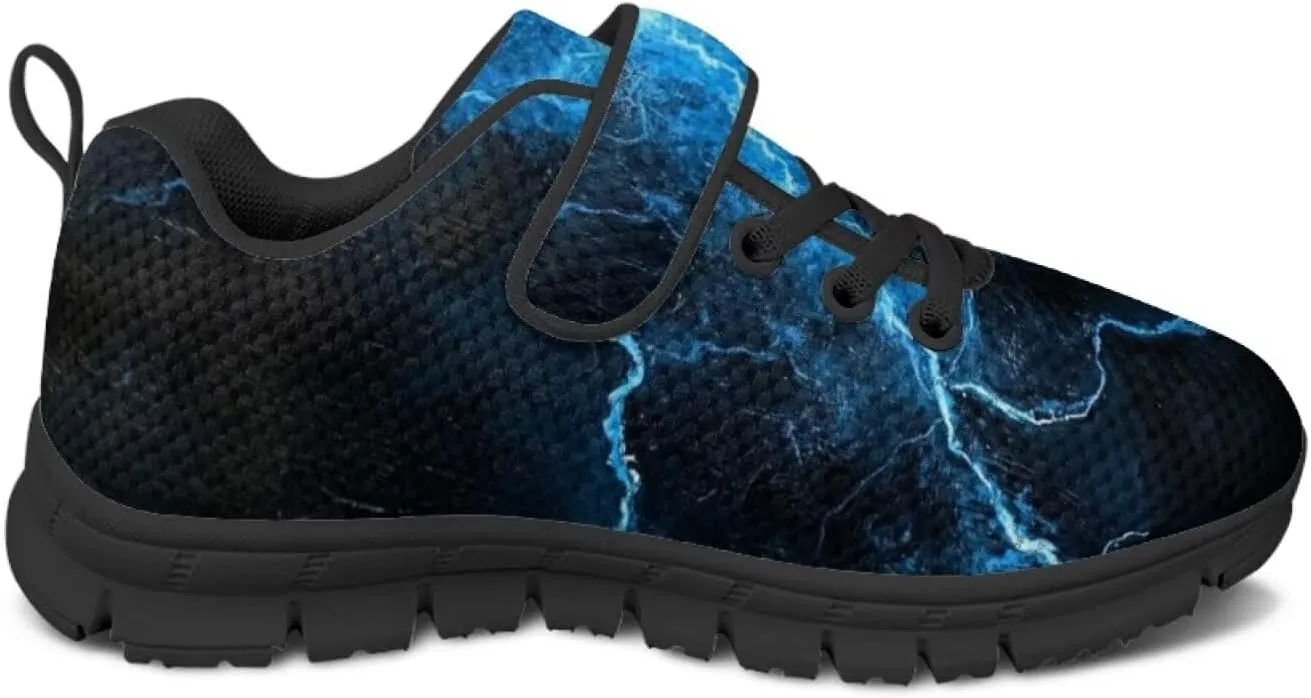 Kids Sneakers Boys Cool Print Running Tennis Shoes Lightweight Breathable Sport Athletic Shoes with One Strap