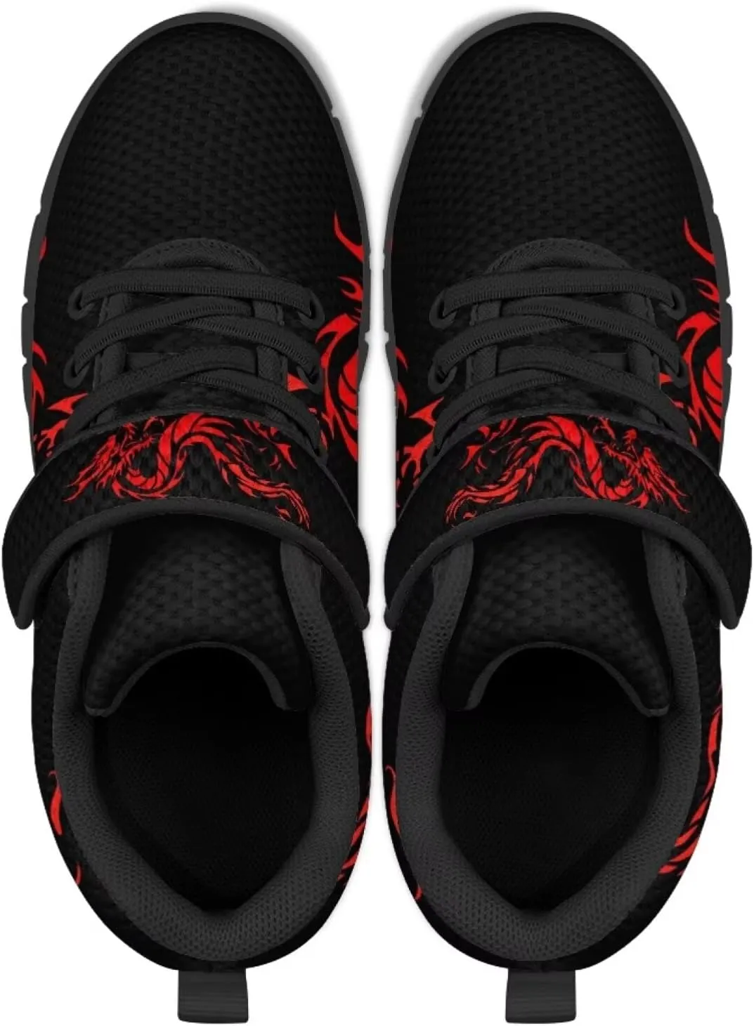 Kids Sneakers Boys Cool Print Running Tennis Shoes Lightweight Breathable Sport Athletic Shoes with One Strap