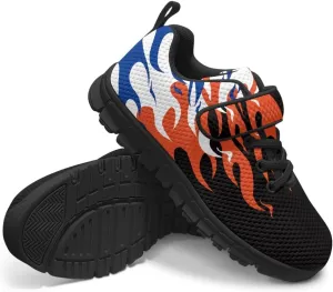Kids Sneakers Boys Cool Print Running Tennis Shoes Lightweight Breathable Sport Athletic Shoes with One Strap