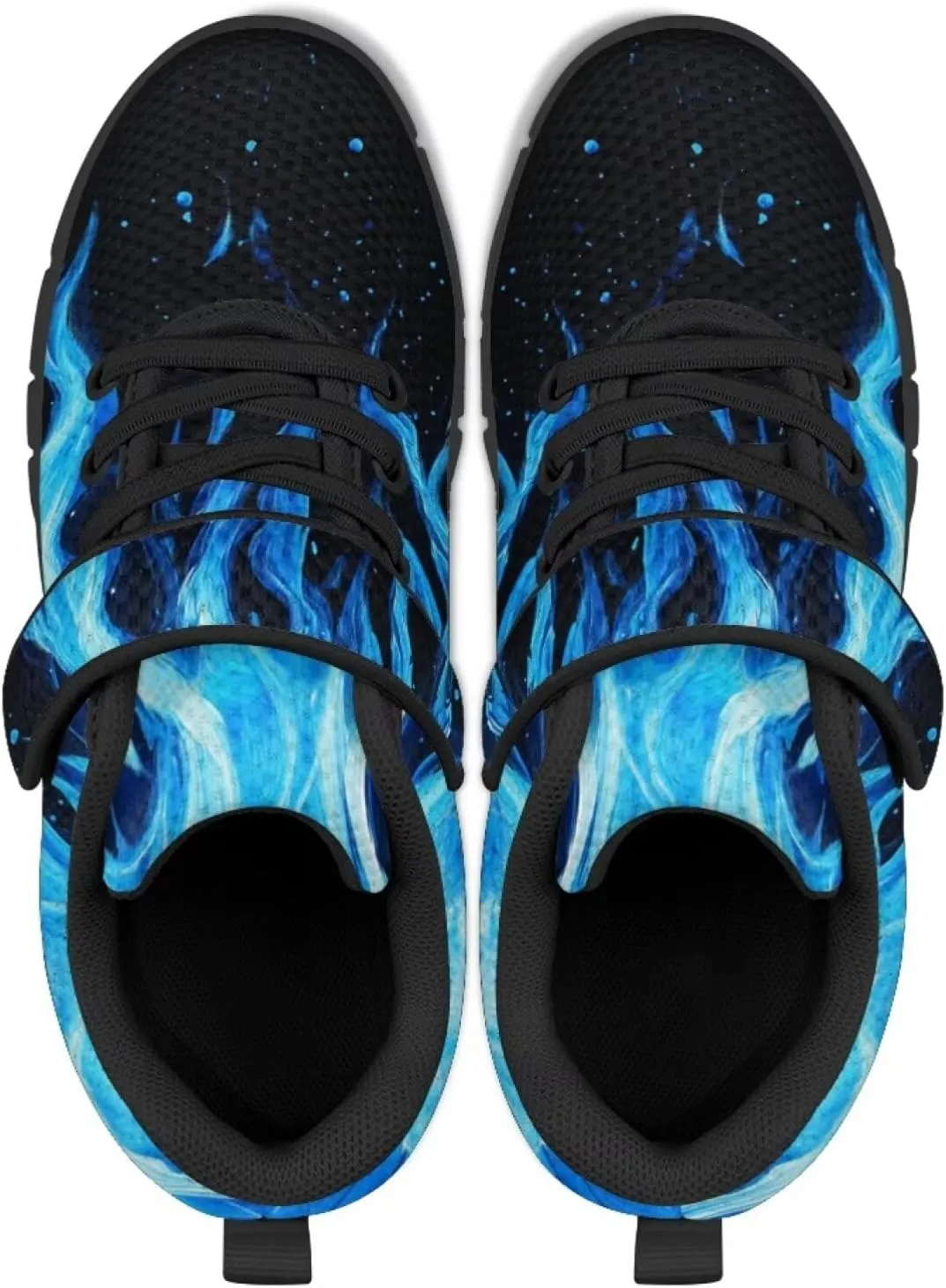 Kids Sneakers Boys Cool Print Running Tennis Shoes Lightweight Breathable Sport Athletic Shoes with One Strap