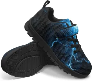 Kids Sneakers Boys Cool Print Running Tennis Shoes Lightweight Breathable Sport Athletic Shoes with One Strap